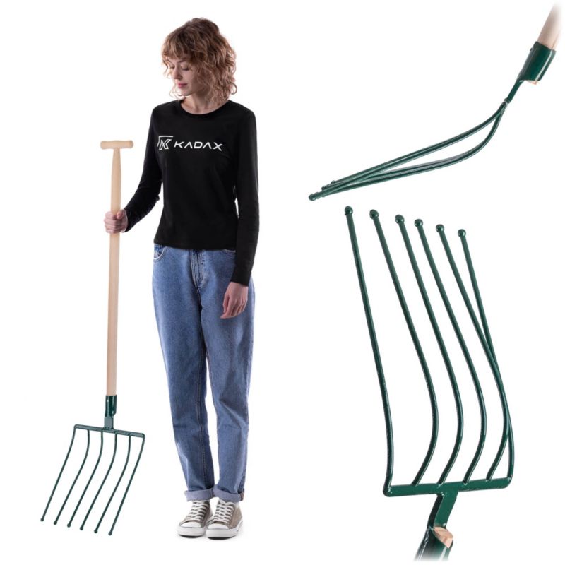 Widły Gable KADAX 6 Zębne Do Ziemniaków Buraków metalowe Solidne 140cm 1szt.