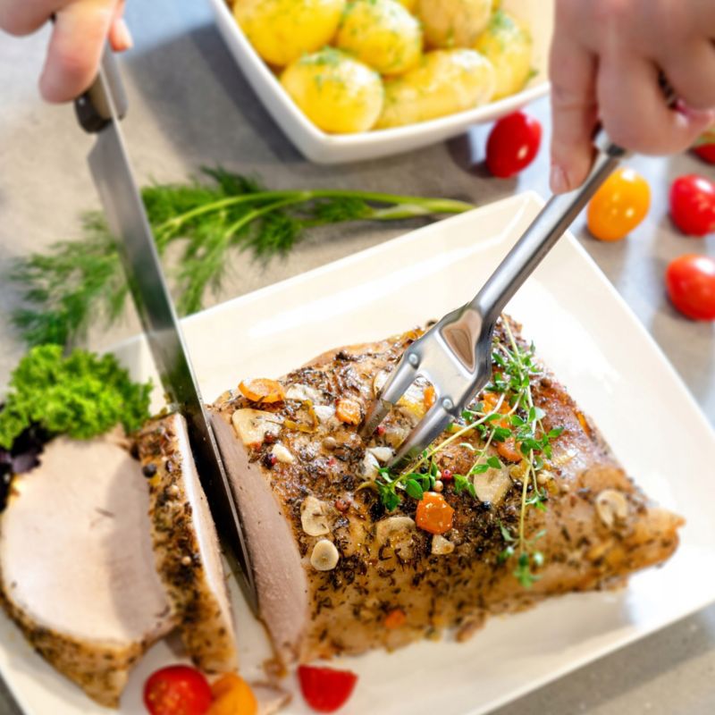 Widelec KADAX Wędlin Do mięsa Grill Stal Nierdzewna 33cm 1szt.