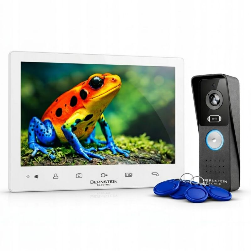 WIDEODOMOFON BERNSTEIN VDS-69RU- 10" WiFi Tuya Breloki Otwieranie Telefonem 1x zestaw premium