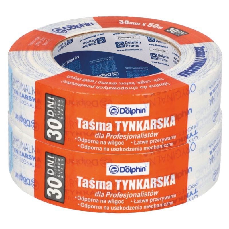 Wielopak taśm tynkarskich Blue Dolphin 30 DNI 38mm x 50m 2 szt.