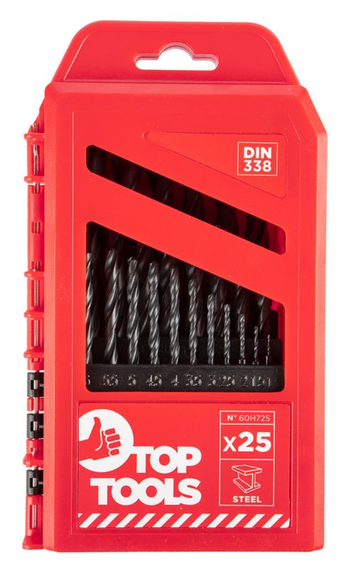 Wiertła do metalu Top Tools 1 mm do 13 mm 1 kpl.
