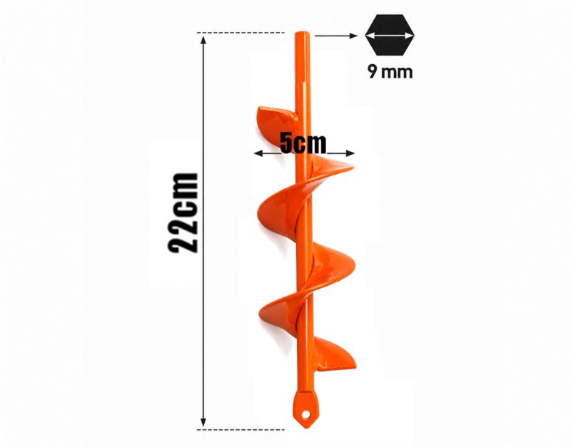 Wiertło 5x22cm świder ogrodowy do gleby Fixem 1szt.