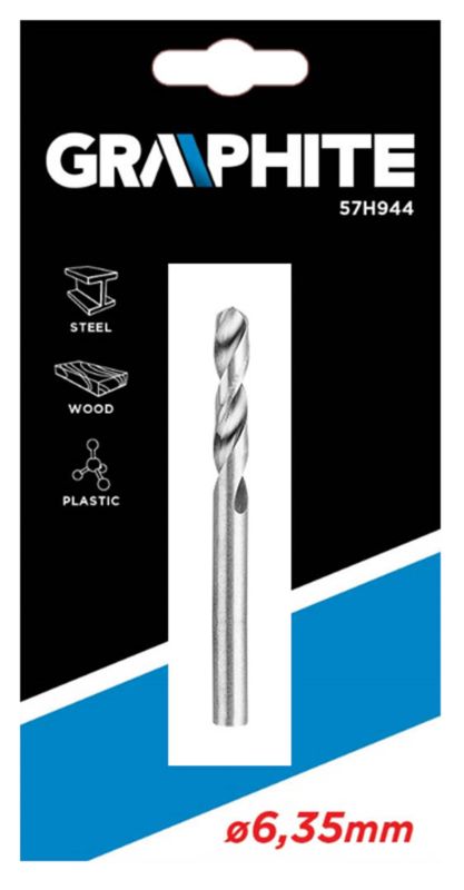 Wiertło pilotujące do otwornic bimetalowych GRAPHITE 6.35 mm stal szybkotnąca 1 szt.