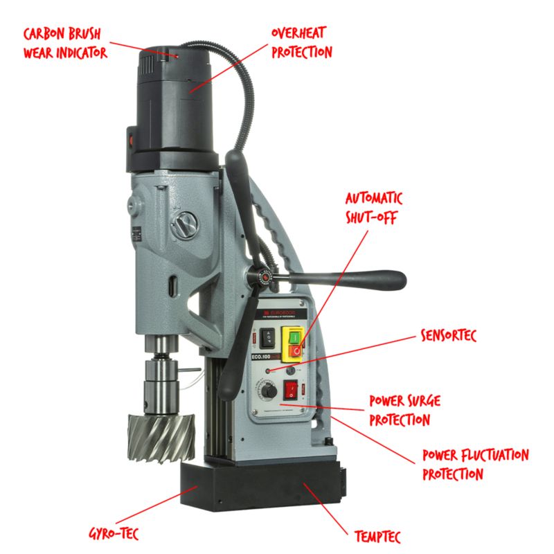 Wiertarka ze stopą magnetyczną VERTICAL EUROBOOR ECO.100S+/TD - 1 szt.