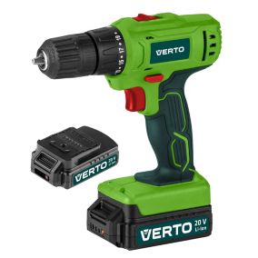 Wiertarko-wkrętarka akumulatorowa VERTO 2 x 20V, Li-Ion/1.5Ah, walizka 1 szt