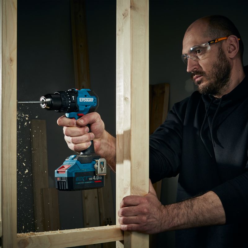 Wiertarko-wkrętarka + zakrętarka udarowa Erbauer G2 18 V 2 x 4,0 Ah