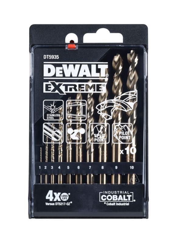 Wiertła kobaltowe DeWalt Extreme Cobalt 10 szt.