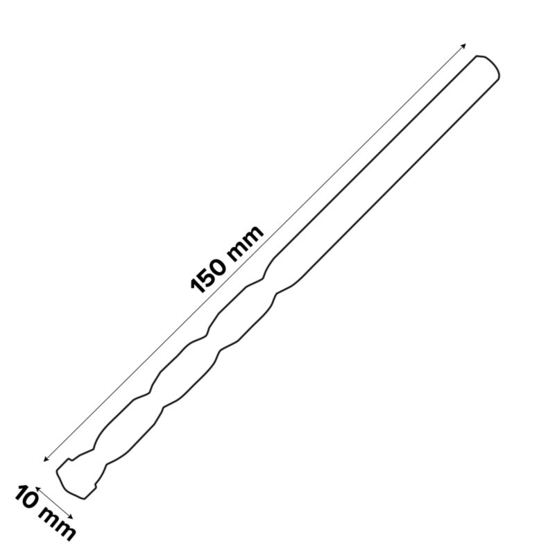 Wiertło do betonu Erbauer 10 x 150 mm srebrny