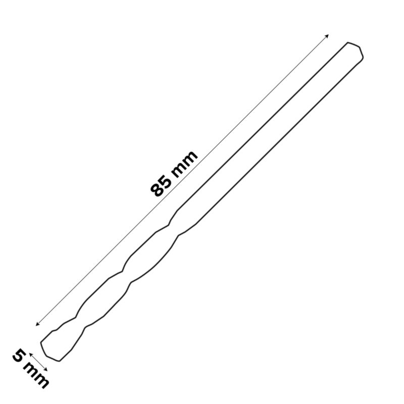 Wiertło do betonu Erbauer 5 x 85 mm srebrny