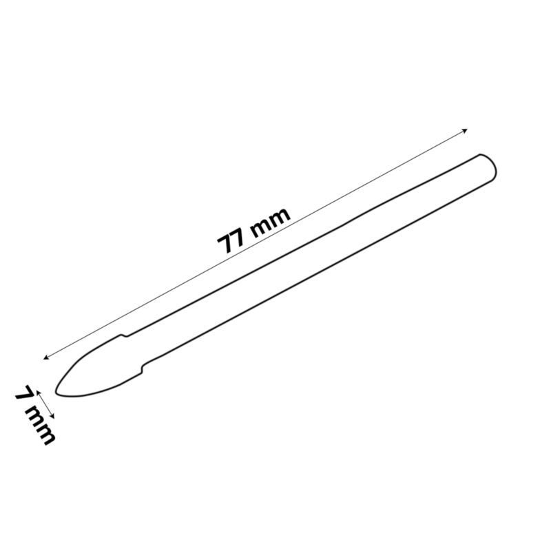 Wiertło do szkła i ceramiki Universal fit 7 mm