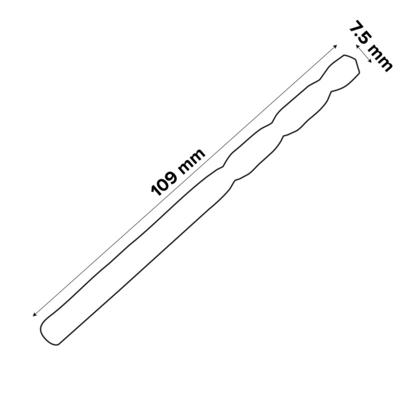Wiertło HSS Universal fit 7,5 mm