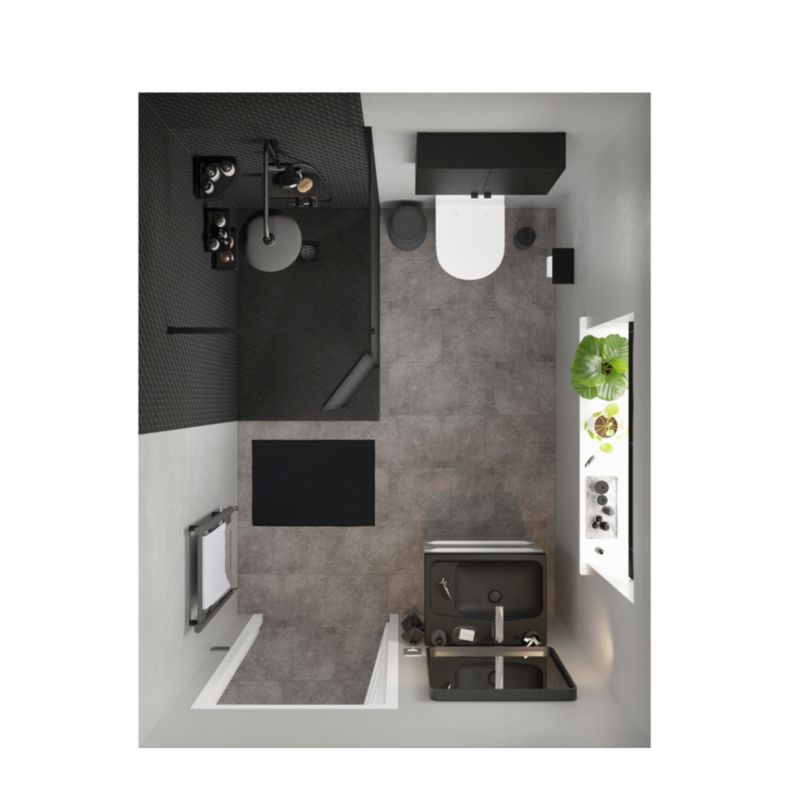 Wieszaczek GoodHome Elland okrągły czarny