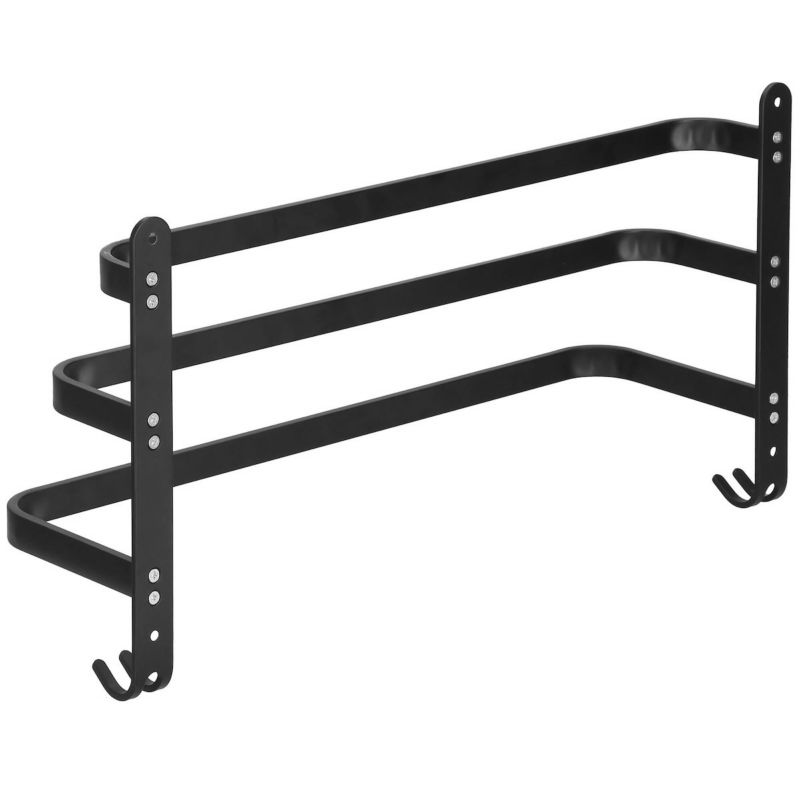 Wieszak łazienkowy na ubrania Springos z 4 haczykami aluminiowy na ręczniki czarny 1 szt.