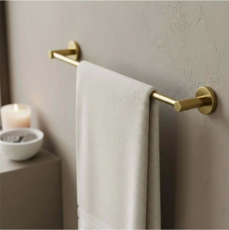 Wieszak Łazienkowy Rea 5601 Leo Złoty Szczotkowany 63X7X5Cm 1Szt