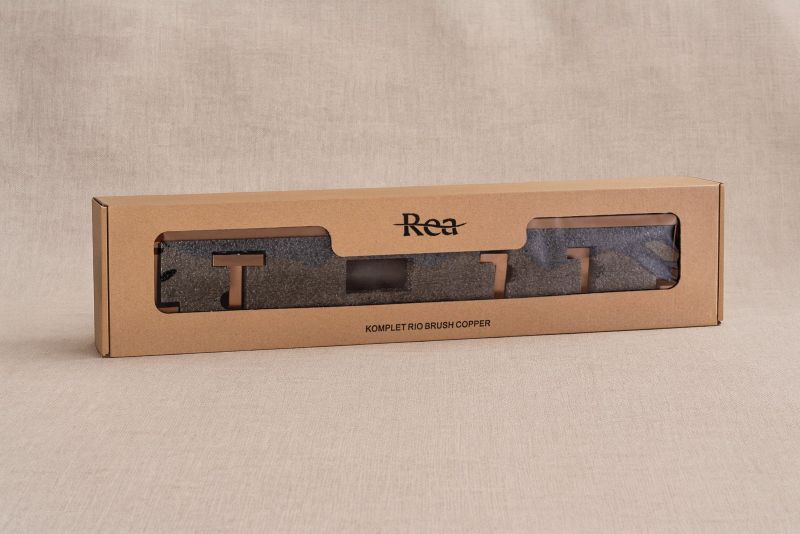 Wieszak Łazienkowy Rea RIO Miedź Szczotkowana 57X8,5X5CM 1Szt