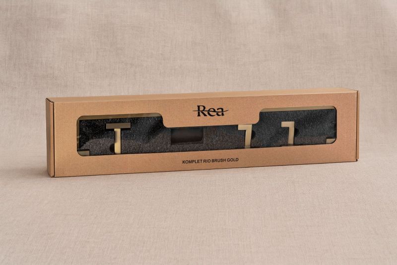 Wieszak Łazienkowy Rea RIO Złoty Szczotkowany 57X8,5X5CM 1Szt
