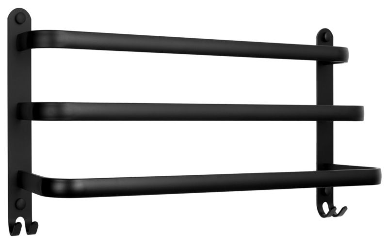 Wieszak ścienny drabinkowy Gockowiak Athos 49 cm łazienkowy na ręczniki czarny 1szt