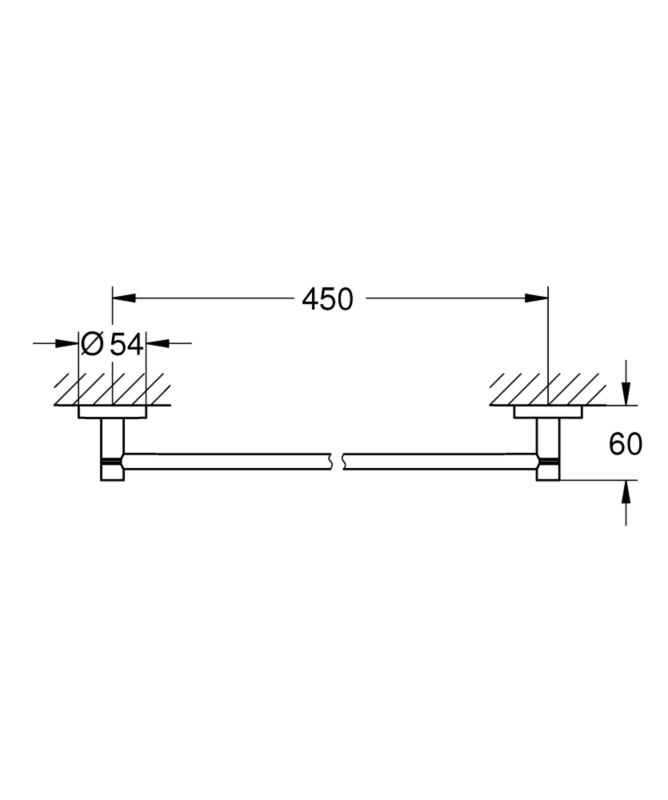 Wieszak na ręcznik Grohe Essentials chrom 50,4 cm montaż przykręcany 1 szt.