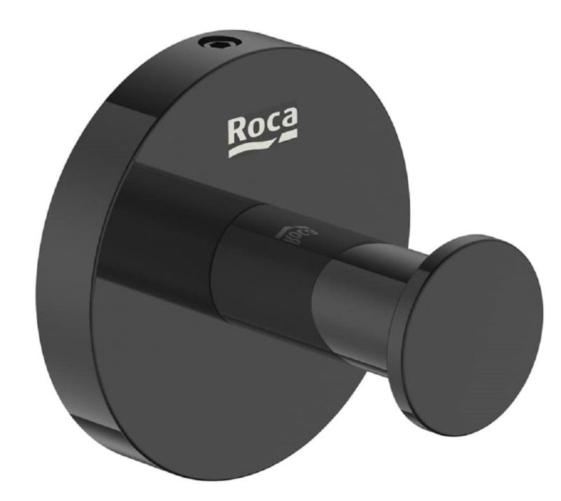 Wieszak na ręcznik Roca ścienny czarny metalowy 1 szt.