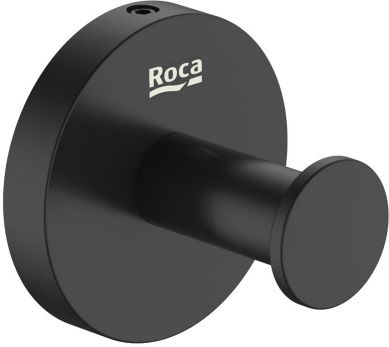 Wieszak na ręcznik Roca Hotels 2.0 ścienny czarny matowy metalowy 1 szt.