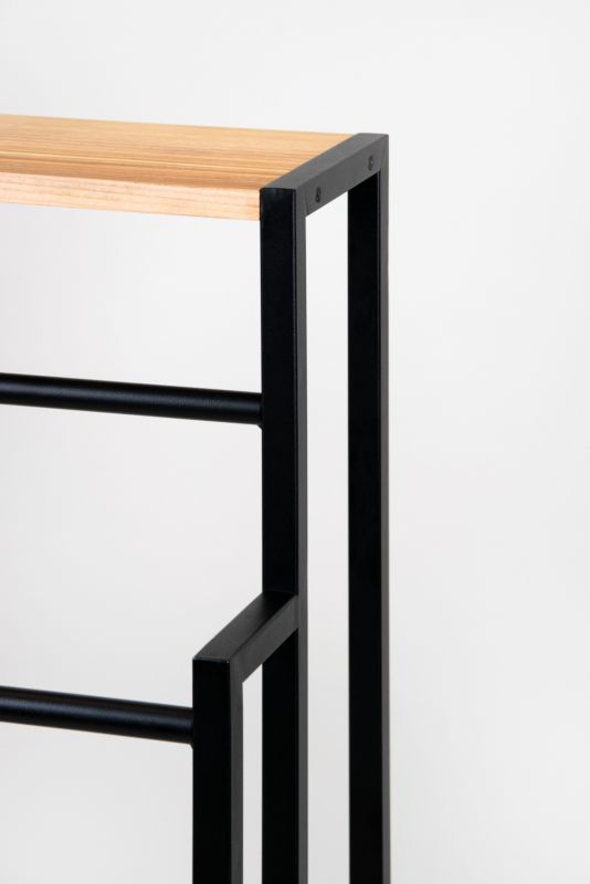 Wieszak na ręcznik Your Loft Design Black & Wood 46x28x90 Tylon 1szt.