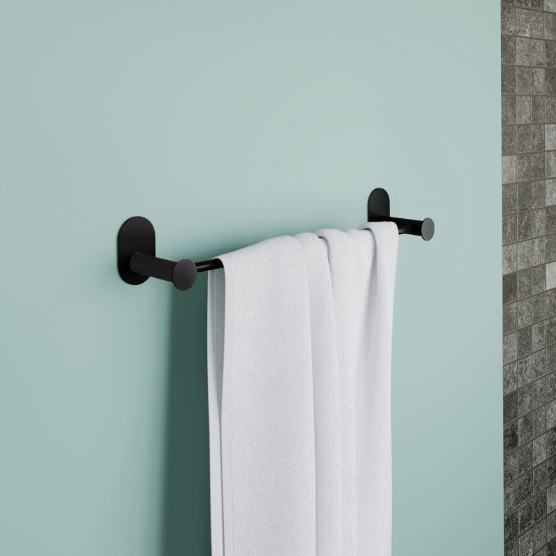 Wieszak na ręczniki GoodHome Cavally 40 cm czarny
