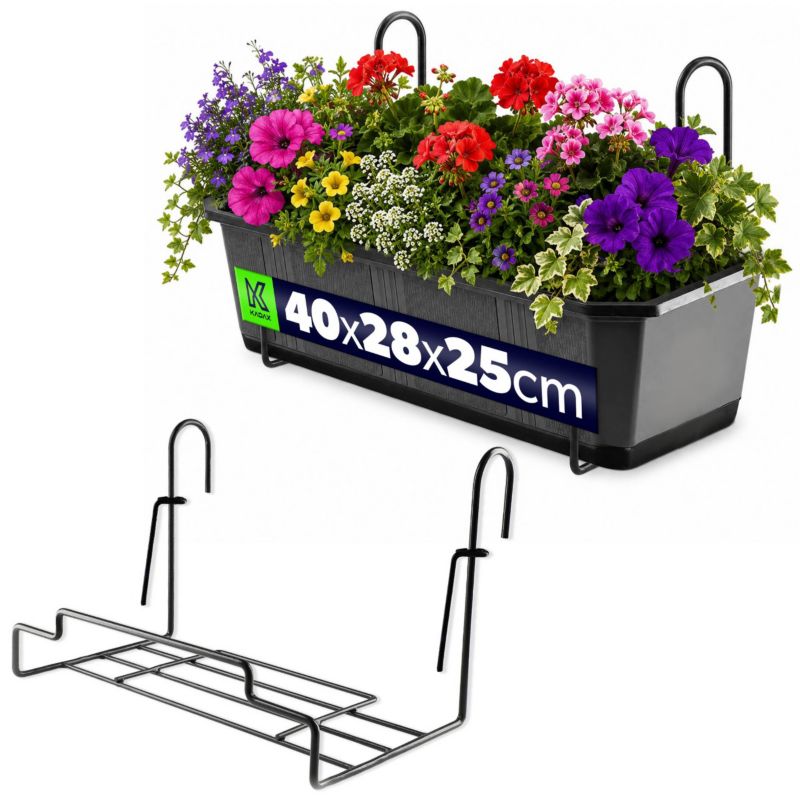 Wieszak Na Skrzynię Balkonową KADAX Uchwyt Doniczki 40cm 1szt.