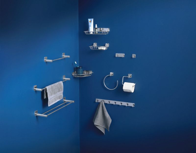 Wieszak podwójny na ręcznik GoodHome Koros 60 cm chrom