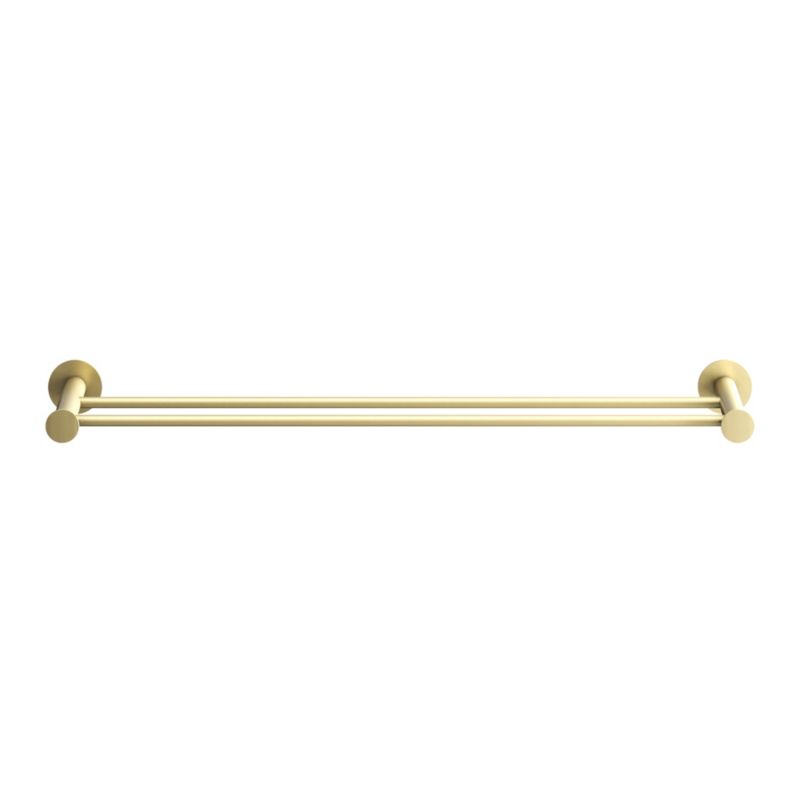 Wieszak podwójny na ręczniki GoodHome Cavally 60 cm złoty