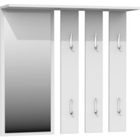 Wieszak Topeshop Opal Lustro Biel Mat 15x85x82 cm 1 szt.