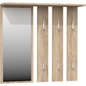 Wieszak Topeshop Opal Lustro Dąb Sonoma 15x85x82 cm 1 szt.