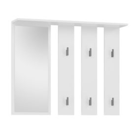 Wieszak Topeshop Parma Biel Mat z Lustrem i Półką 15x100x81,5 cm 1 szt.