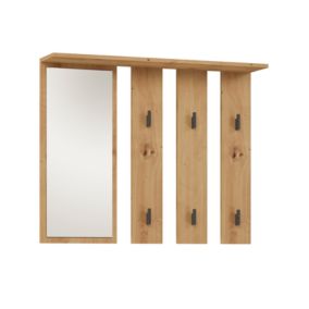 Wieszak Topeshop Parma Dąb Artisan z Lustrem i Półką 15x100x81,5 cm 1 szt.