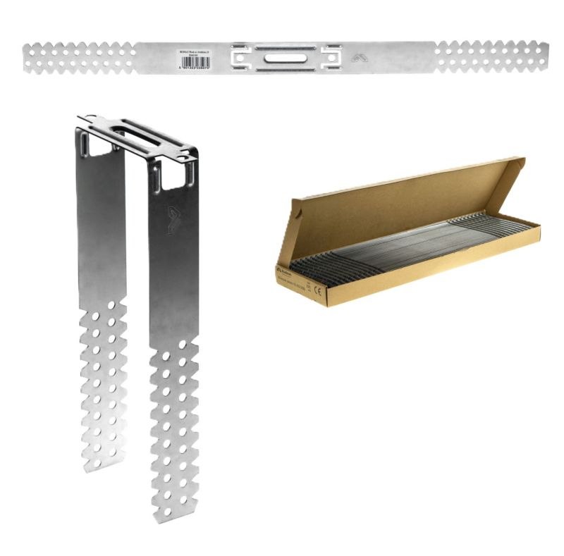 Wieszaki płaskie ES 60x200 mm Budmat grubość 0,8 mm do profili CD60 100szt