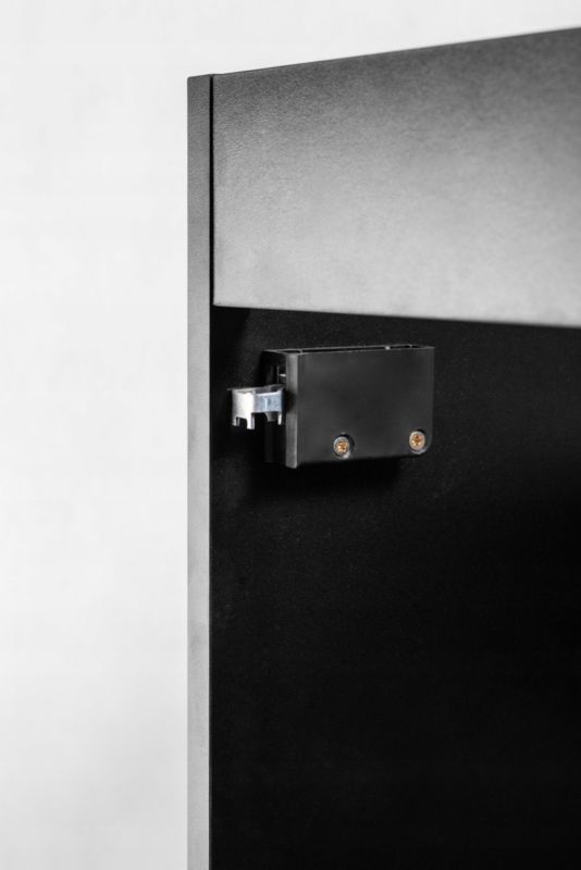 Wisząca Szafka Łazienkowa Furnidea 120 cm czarny mat ryflowana 4 szuflady Flow 1 szt.
