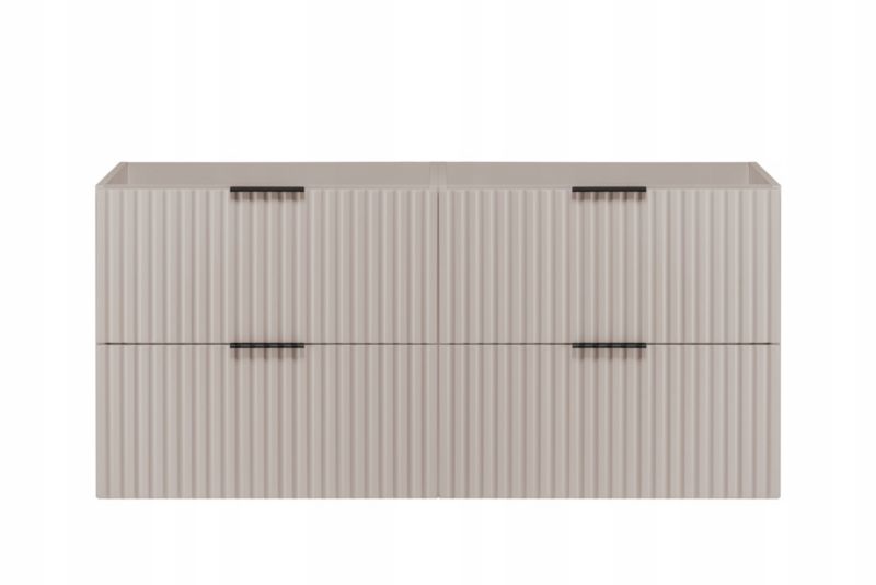 WISZĄCA Szafka Łazienkowa Furnidea 160 cm Ryflowana 4 Szuflady Kaszmir Wisząca 1 szt.