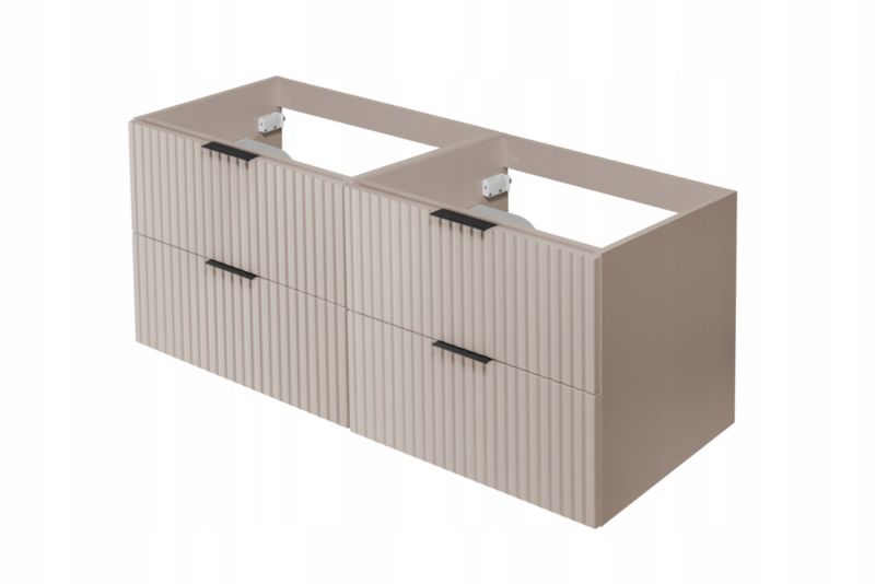 WISZĄCA Szafka Łazienkowa Furnidea 160 cm Ryflowana 4 Szuflady Kaszmir Wisząca 1 szt.