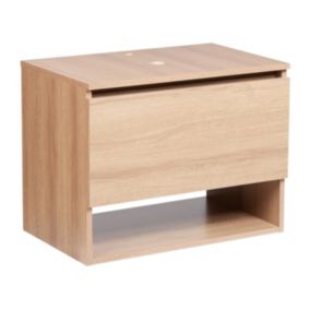 Wisząca szafka pod umywalkę Natal 60 cm Jasnobrązowy 1 szt.