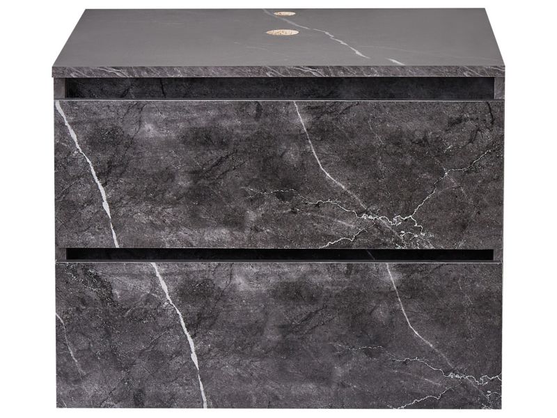 Wisząca szafka pod umywalkę Serra 60 cm Czarny marmur 1 szt.