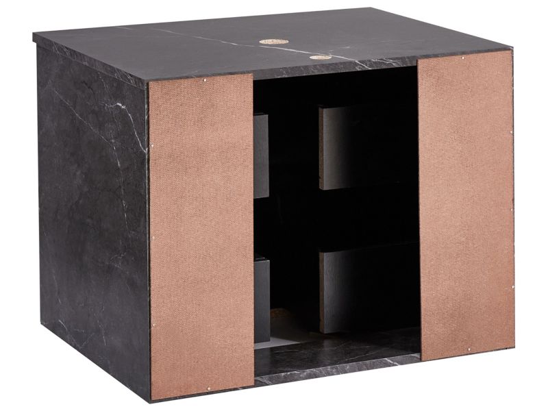 Wisząca szafka pod umywalkę Serra 60 cm Czarny marmur 1 szt.