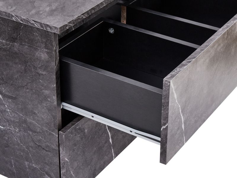 Wisząca szafka pod umywalkę Serra 60 cm Czarny marmur 1 szt.