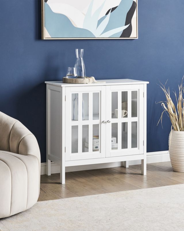 Witryna Miram Drewno 80 cm 36 cm Biały 1 szt.