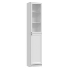 Witryna Topeshop Pafos W40 Sh 1 Szyba Regał 40cm Biały 31x40x200 cm 1 szt.