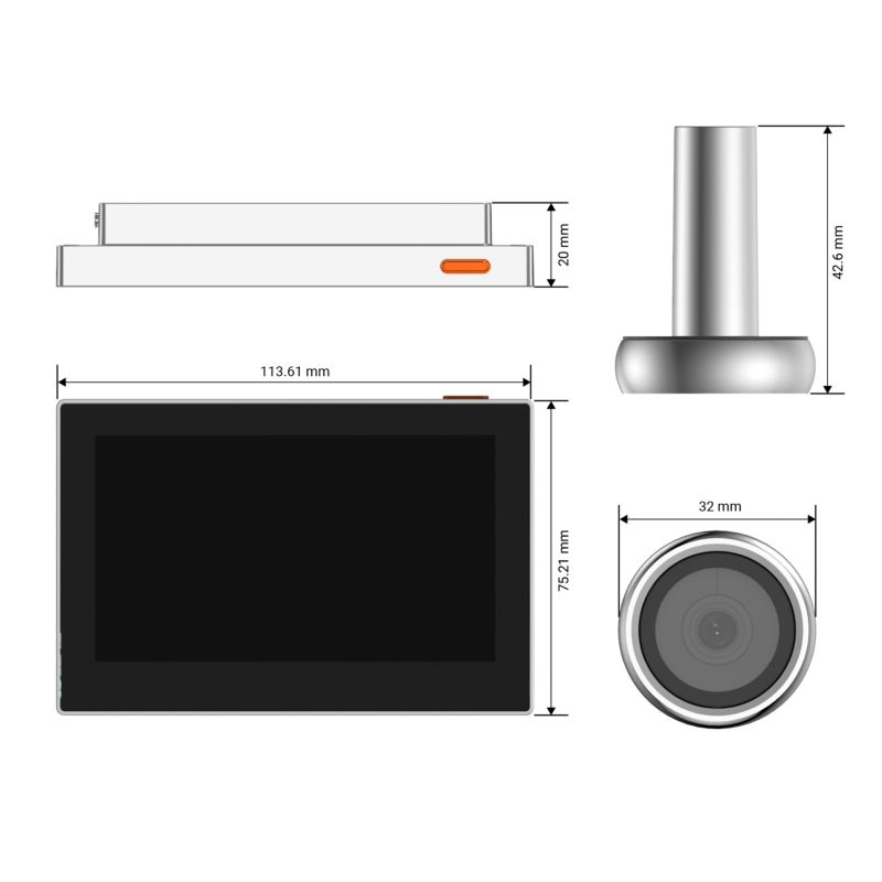 Wizjer elektroniczny Ezviz HP2S WiFi