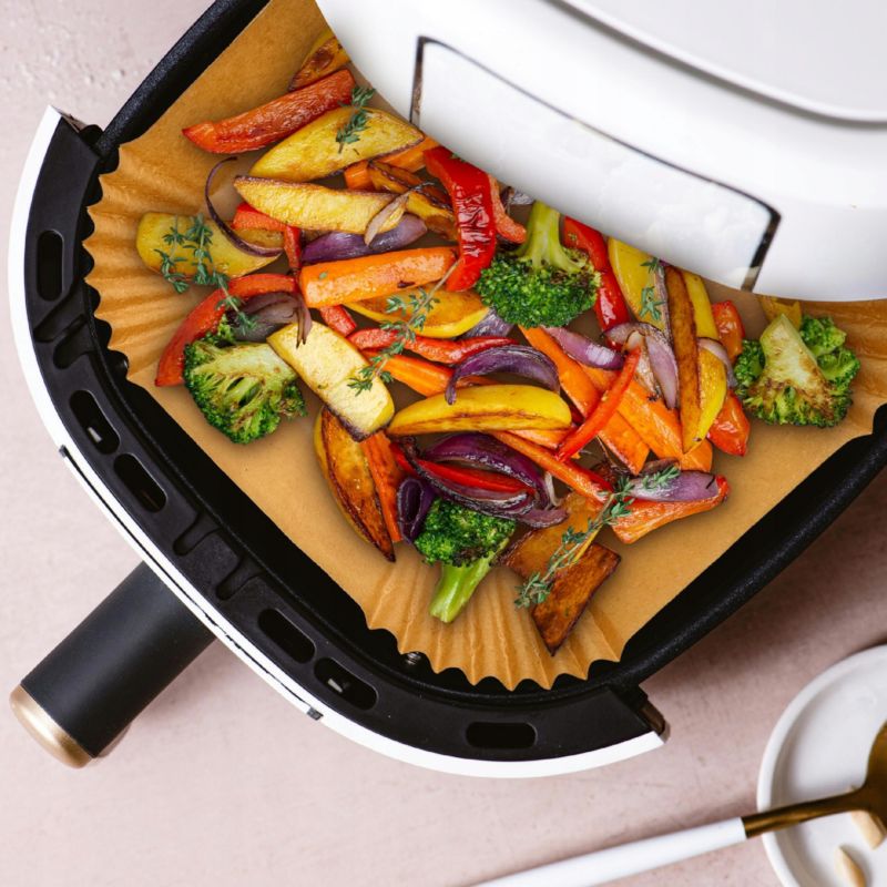 Wkład do Air Fryer, frytkownicy beztłuszczowej, Sillar, papierowy, nieprzywierający, 16cm, 50szt