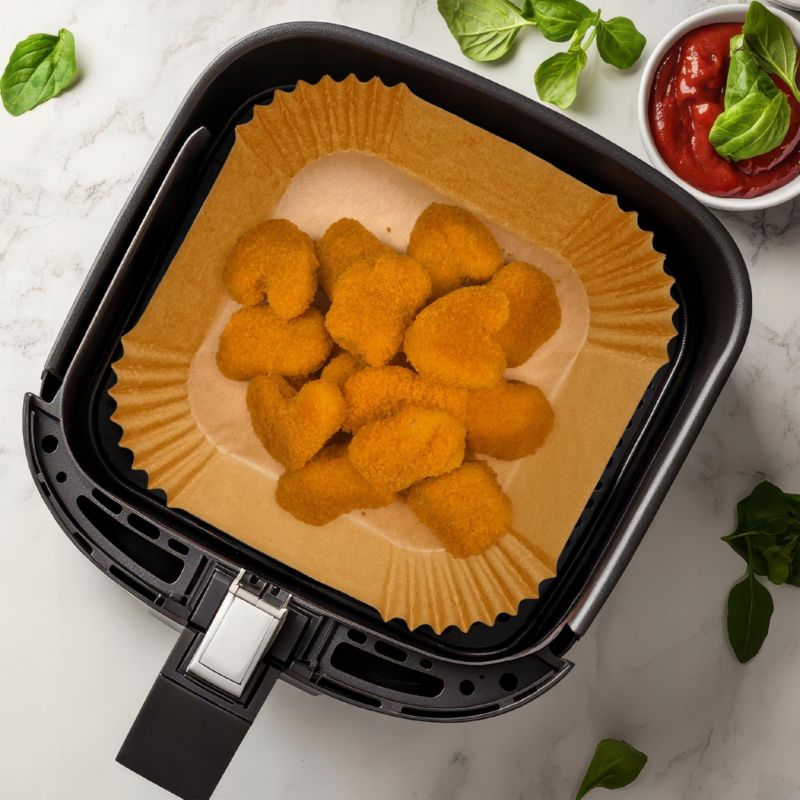 Wkład do Air Fryer, frytkownicy beztłuszczowej, Sillar, papierowy, nieprzywierający, 16cm, 50szt
