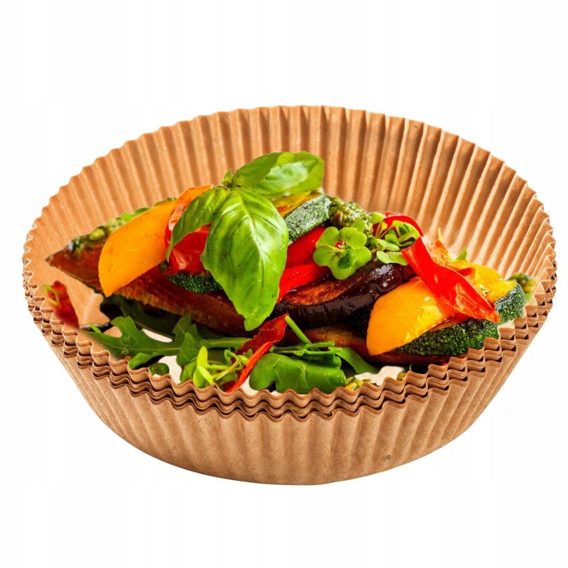 Wkład do frytkownicy beztłuszczowej Air Fryer, Sillar, papierowy, nieprzywierający, 16cm, 50szt