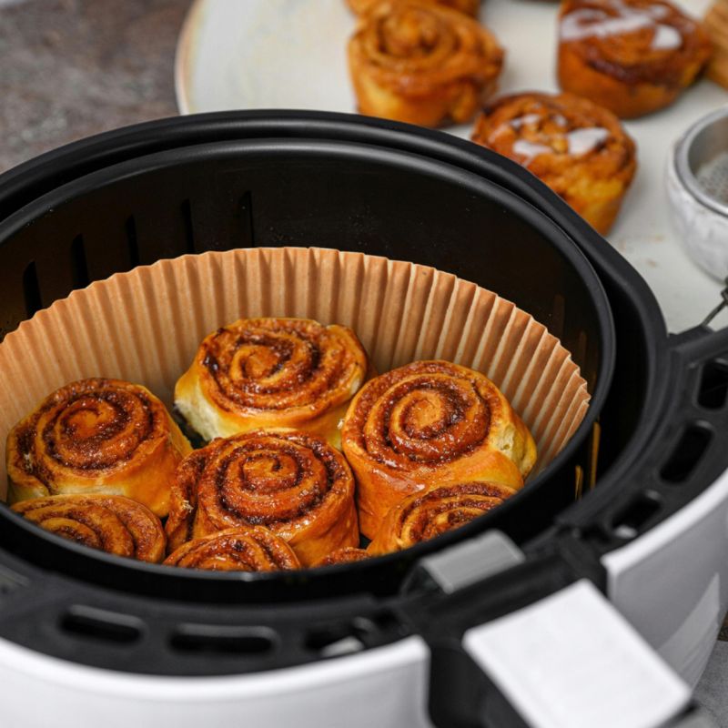 Wkład do frytkownicy beztłuszczowej Air Fryer, Sillar, papierowy, nieprzywierający, 16cm, 50szt