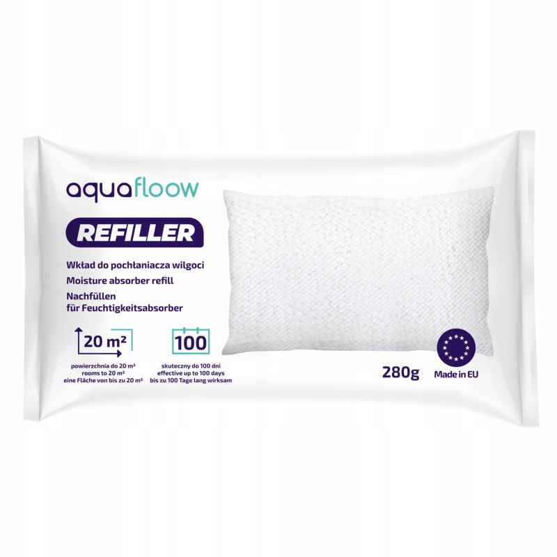 Wkład do pochłaniaczy wilgoci, AquaFloow, uniwersalny, bezzapachowy, osuszacz powietrza, 280g, 6szt