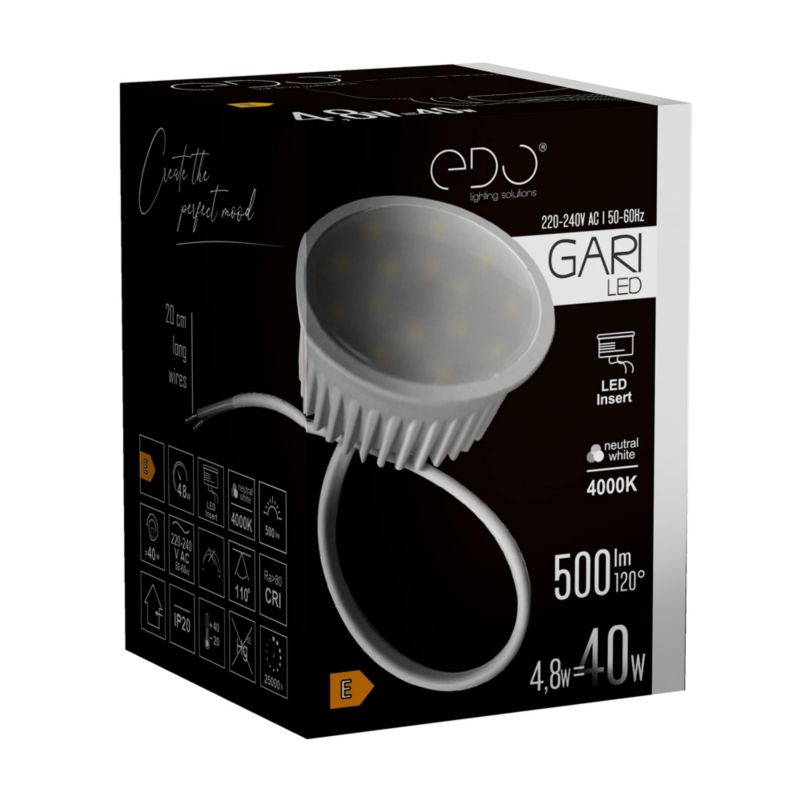 Wkład Edo Gari LED Insert 4,8W NW, 4000K barwa neutralna, 500lm, 220-240V 1 szt.